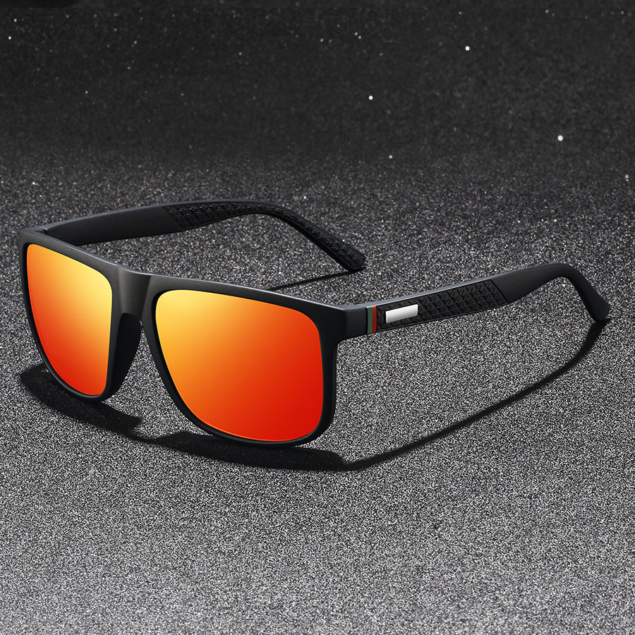Lunettes de soleil carrées vintage unisexes tendance pour hommes et femmes, idéales pour la pêche et la conduite, de marque de luxe, anti-éblouissement