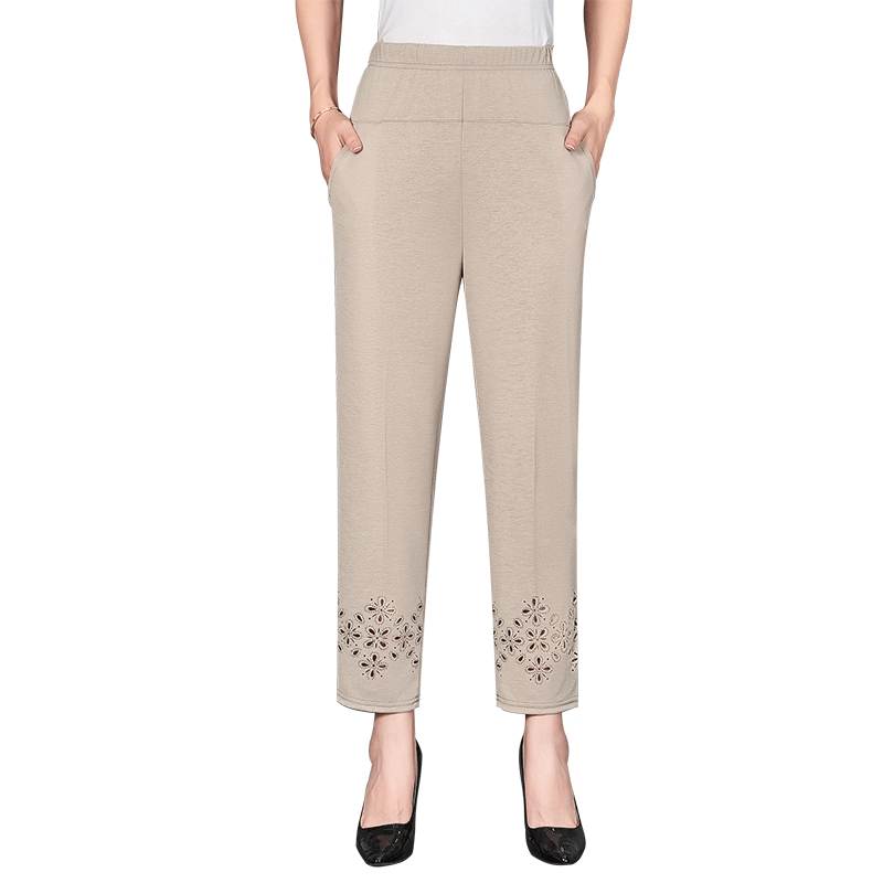 Été femmes pantacourt pour femmes évider Pantalon Femme taille haute noir Pantalon court décontracté Baggy Pantalon