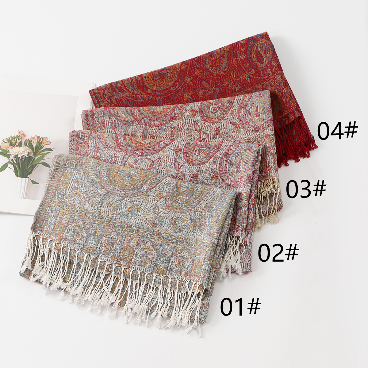 Paisley glands Pashmina châle femme écharpe chaude musulman Hijabs mode longues enveloppes épais foulards femme Cape foulard 178*71 cm