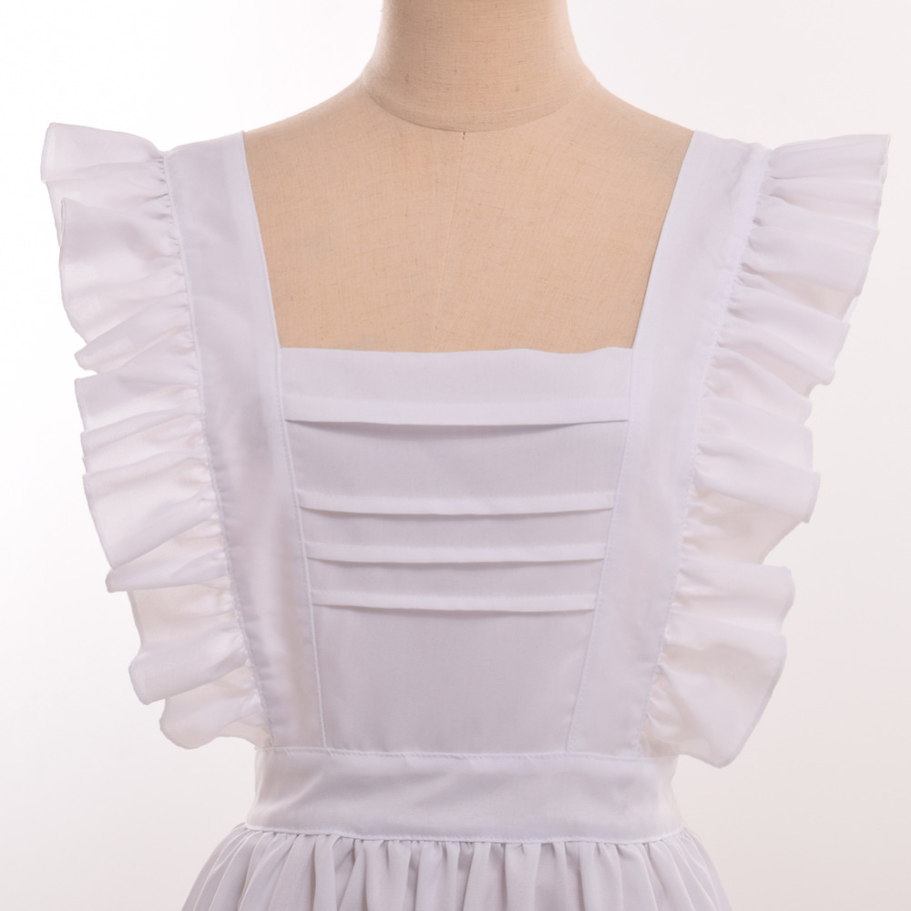 Costumes de femme de chambre Cosplay pour femmes, Style victorien édouardien, servante britannique, tablier de femme de ménage en coton avec casque