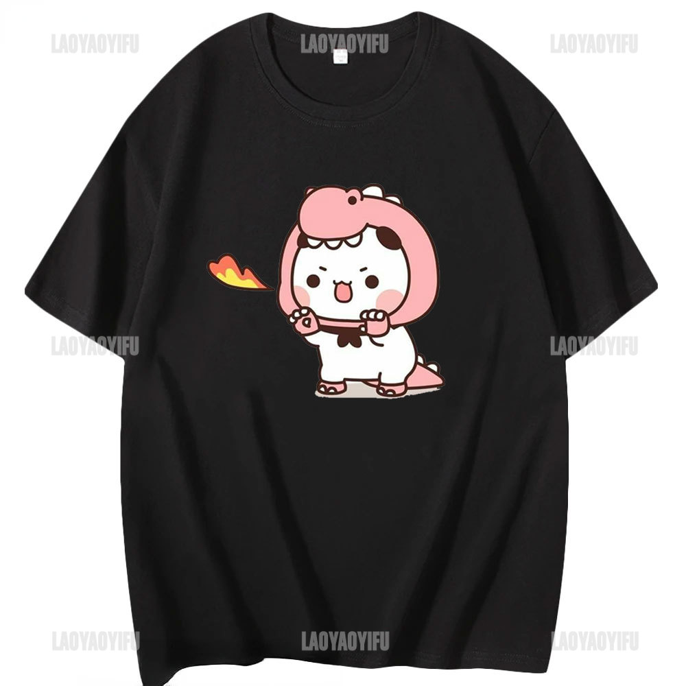 T-shirt Kawaii Bubu Dudu pour fille, t-shirt ours Panda de dessin animé, vêtements pour femmes, mode Harajuku, T-shirt Kawaii pour femmes, vêtements Y2K