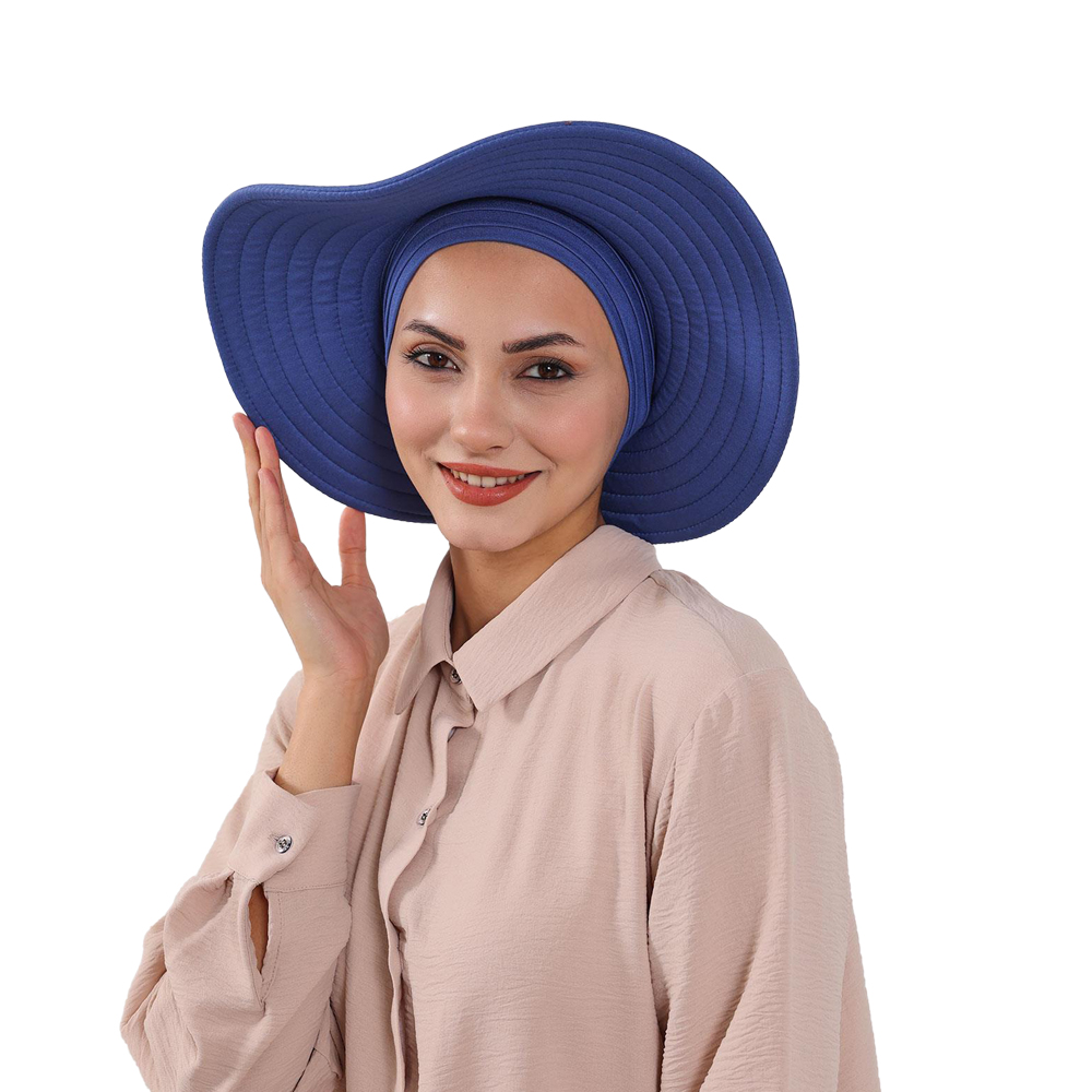 Bonnet Turban de protection solaire modeste avec bord d'arc amovible pour femmes, chapeau Hijab Aerobin 2 en 1 avec bord amovible Hijab musulman