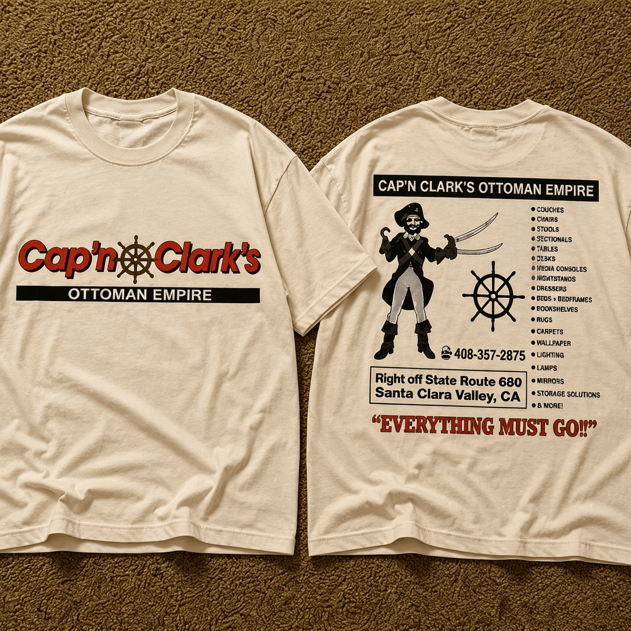T-shirt en coton Cap'n Clark Backrooms 2026 à motif film, style Y2K, streetwear décontracté neutre, coupe ample et oversize pour l'été