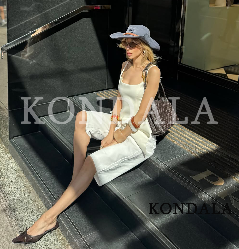 KONDALA Hauts élégants et tendance pour femmes, style jupe, hauts à bretelles chic, mode été 2026, hauts sexy et ajustés pour soirée