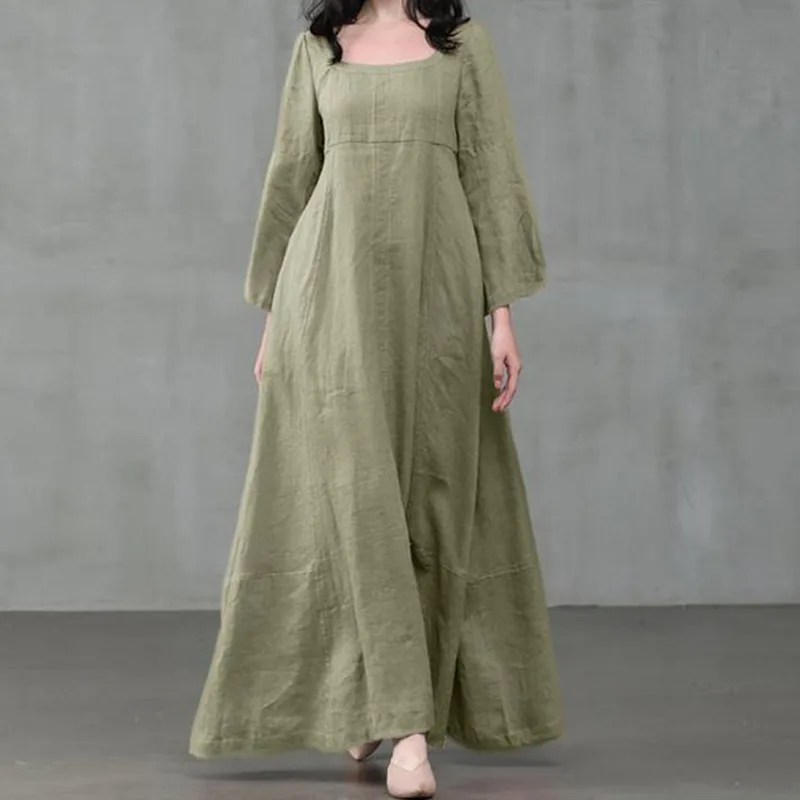 Robe Victorienne en Coton et Lin pour Femme, Costume de Palais Médiéval, Cosplay, Longue, Maxi, Kaftan, Noir, Rose, Jaune