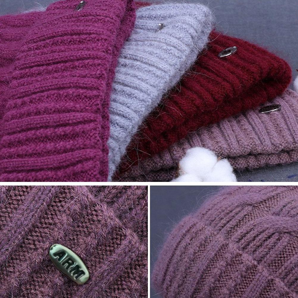 Mode bonnet hiver chapeau femmes épaissi moyen-âge personnes âgées tricot froid mère vieille dame hiver casquette extérieure