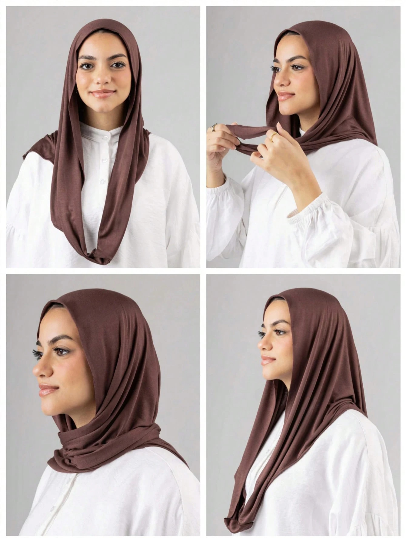 Hijab instantané classique pour femmes Ramadan, bonnets en jersey de couleur unie, sous-bonnet musulman pré-cousu, foulard tour de cou, turban, chapeau, bandana