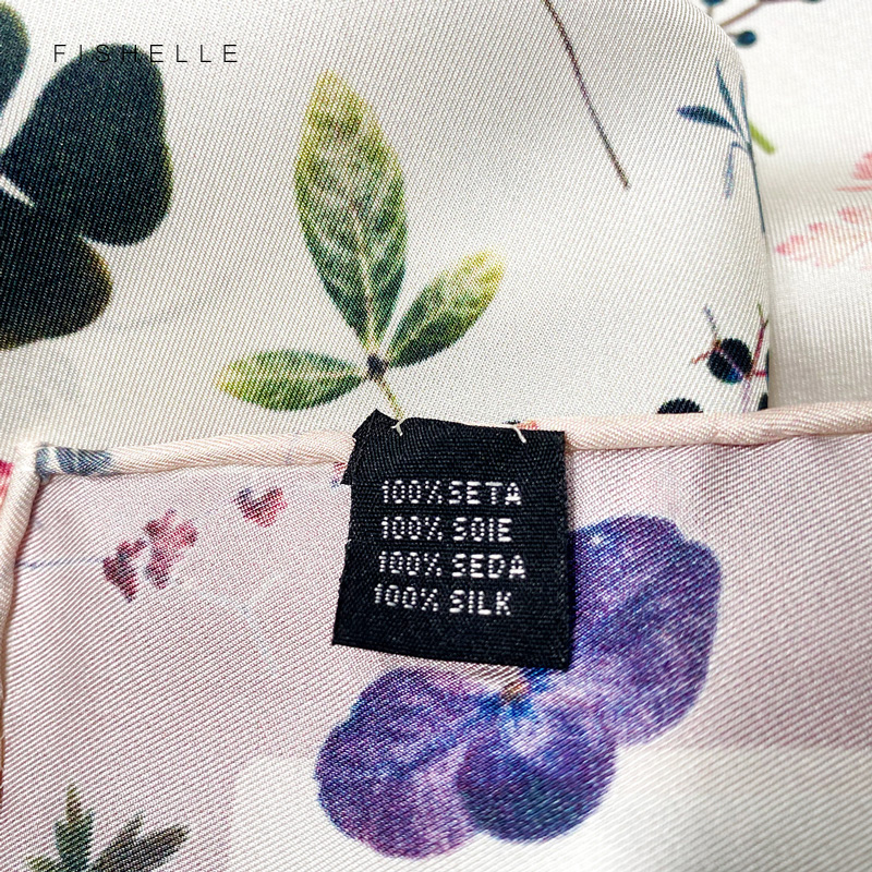 Rose rural petite fleur cassée 100% soie petite écharpe carrée sergé femme soie naturelle 50x50 carré hijab châle dames cadeaux