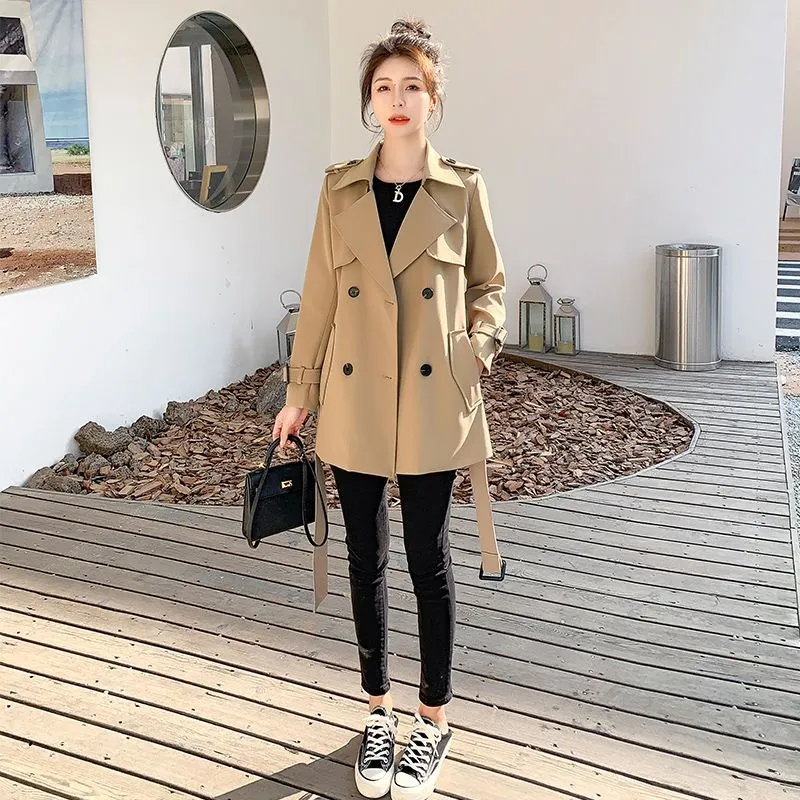Ingent-Coupe-Vent Coréen pour Femme, Manteau Slim pour l'Extérieur, Vêtements de Printemps à la Mode