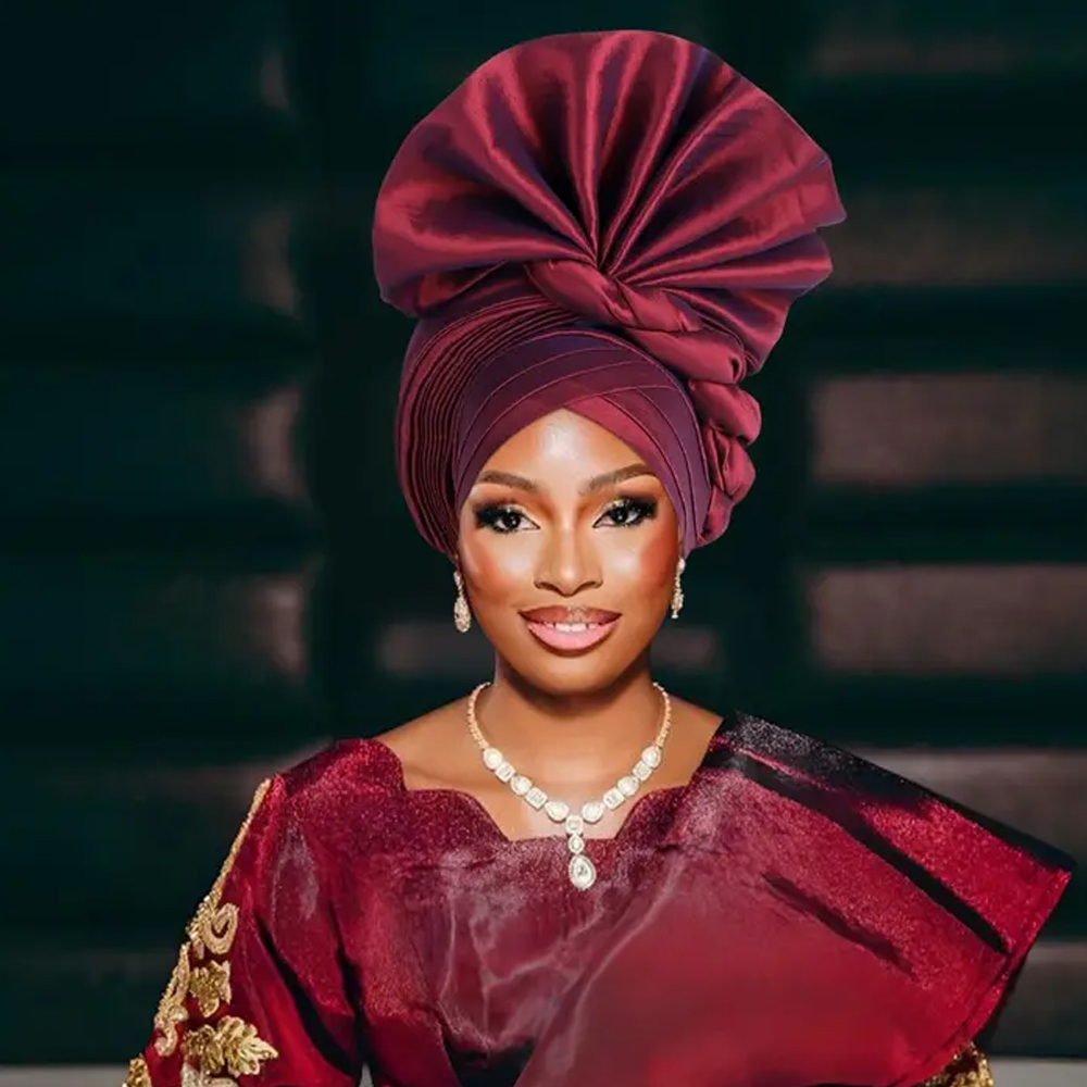 Turban Africain pour Femme, Cravate de Sauna, Nigeria, Brut, ixde Mariage, 2024