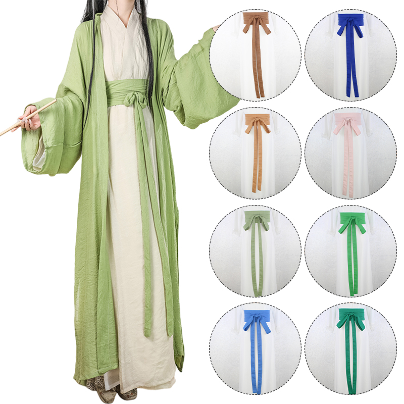 Ceinture Hanfu de Style Antique, 360cm de Long, en coton et lin, pour femmes, Kimono Obi Hanfu, décor de robe, ceinture de taille, accessoires de Cosplay