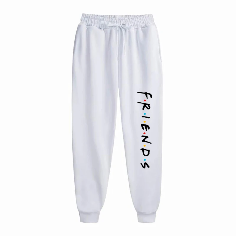 Femmes décontracté ample pantalons longs en plein air mode amis lettre imprimé pantalon printemps automne hiver polaire sport pantalons de survêtement