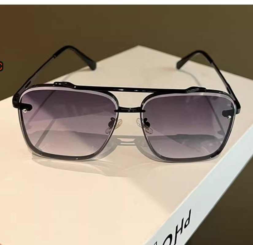Lunettes de soleil rétro unisexes amincissantes UV400 pour la conduite et les voyages, style pilote, double pont, tendance