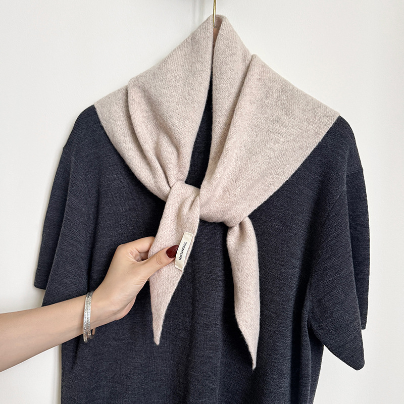 100% laine hiver écharpe pour femmes chaud triangle tricot foulards Hijab solide dame châle enveloppement femme Pashmina Bandana foulards nouveau