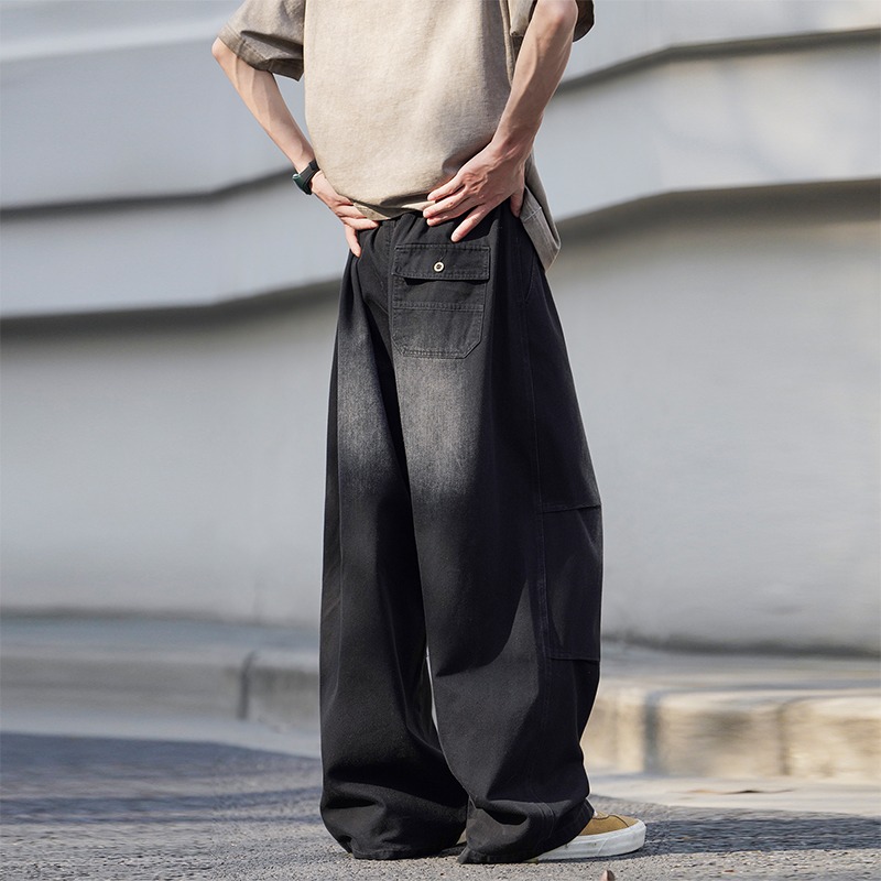 Pantalon homme, jeans homme, tendance américaine, décontracté, coupe droite, pantalon de travail, coupe ample, printemps été