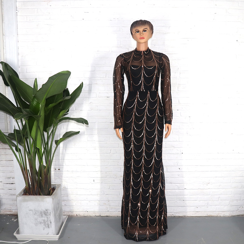 Robe africaine extensible à perles, manches longues, robe sexy, robe d'été + robe à bretelles, jupe queue de poisson, 2021