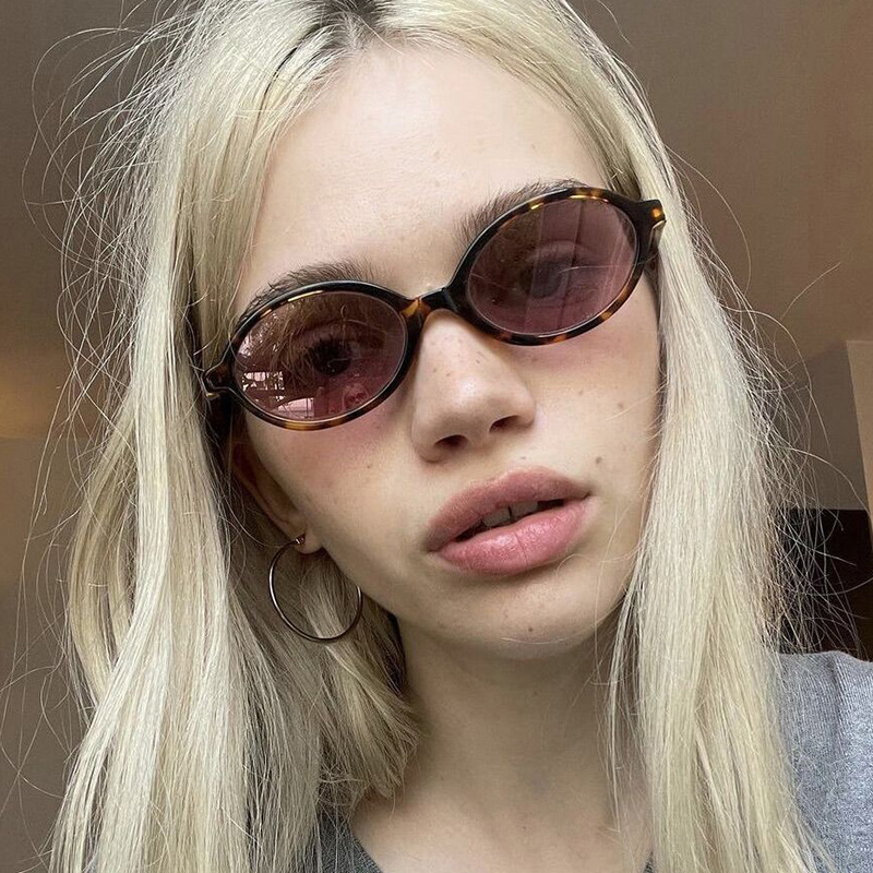 Lunettes de soleil ovales vintage pour femmes, nouvelle mode 2026, monture petite et ronde, pour femmes élégantes