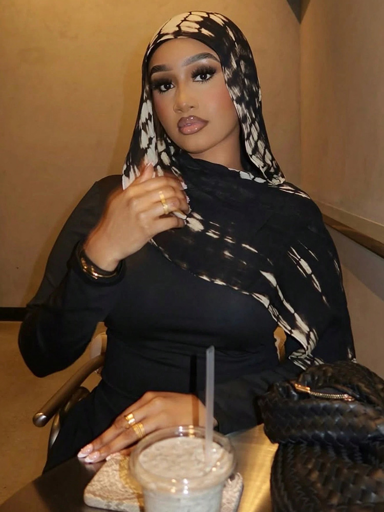 1 pièces Ramadan Hijab pour femmes imprimé Crocodile bohème aquarelle doux musulman Hijabs Floral respirant châle Wrap écharpe foulard