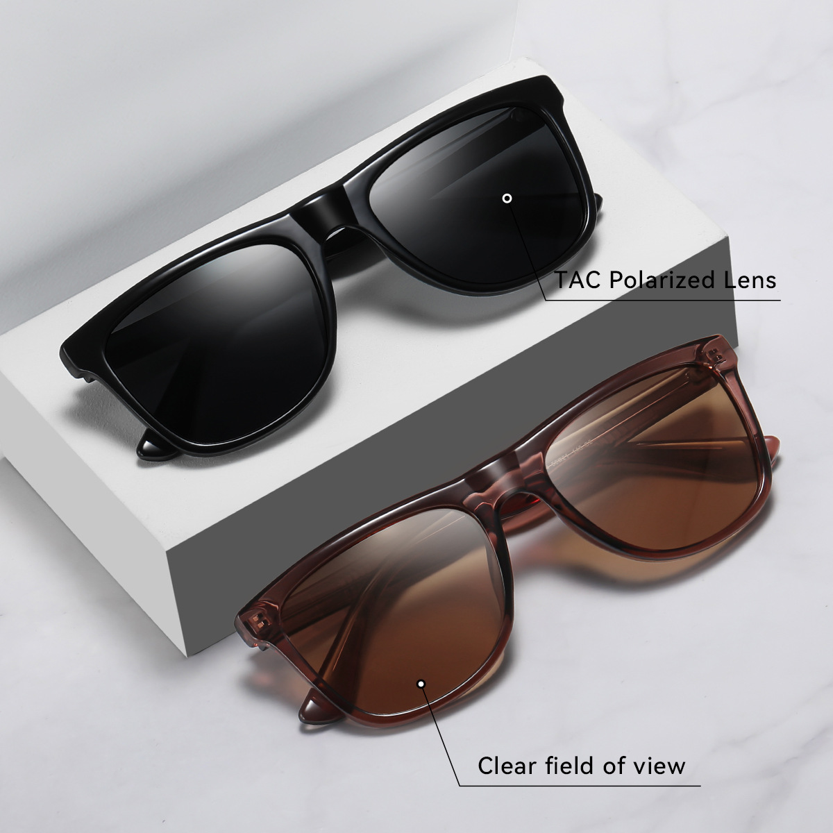 Lunettes de soleil polarisées Vintage carrées de luxe pour hommes femmes mode voyage voiture conduite Anti-éblouissement lunettes de soleil lunettes pour homme UV400