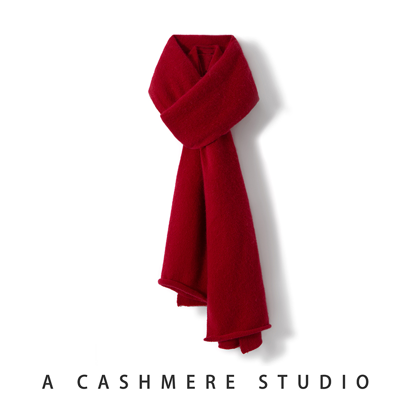 Écharpe de luxe haut de gamme pour femme en 100% cachemire bébé, tricotée, longue, style châle, douce et chaude, pour automne-hiver, modèle basique