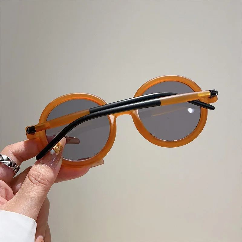 Lunettes de soleil rondes vintage pour hommes et femmes, lunettes de soleil carillon, nuances de créateurs, lunettes à grand cadre, UV400, marque de luxe punk populaire