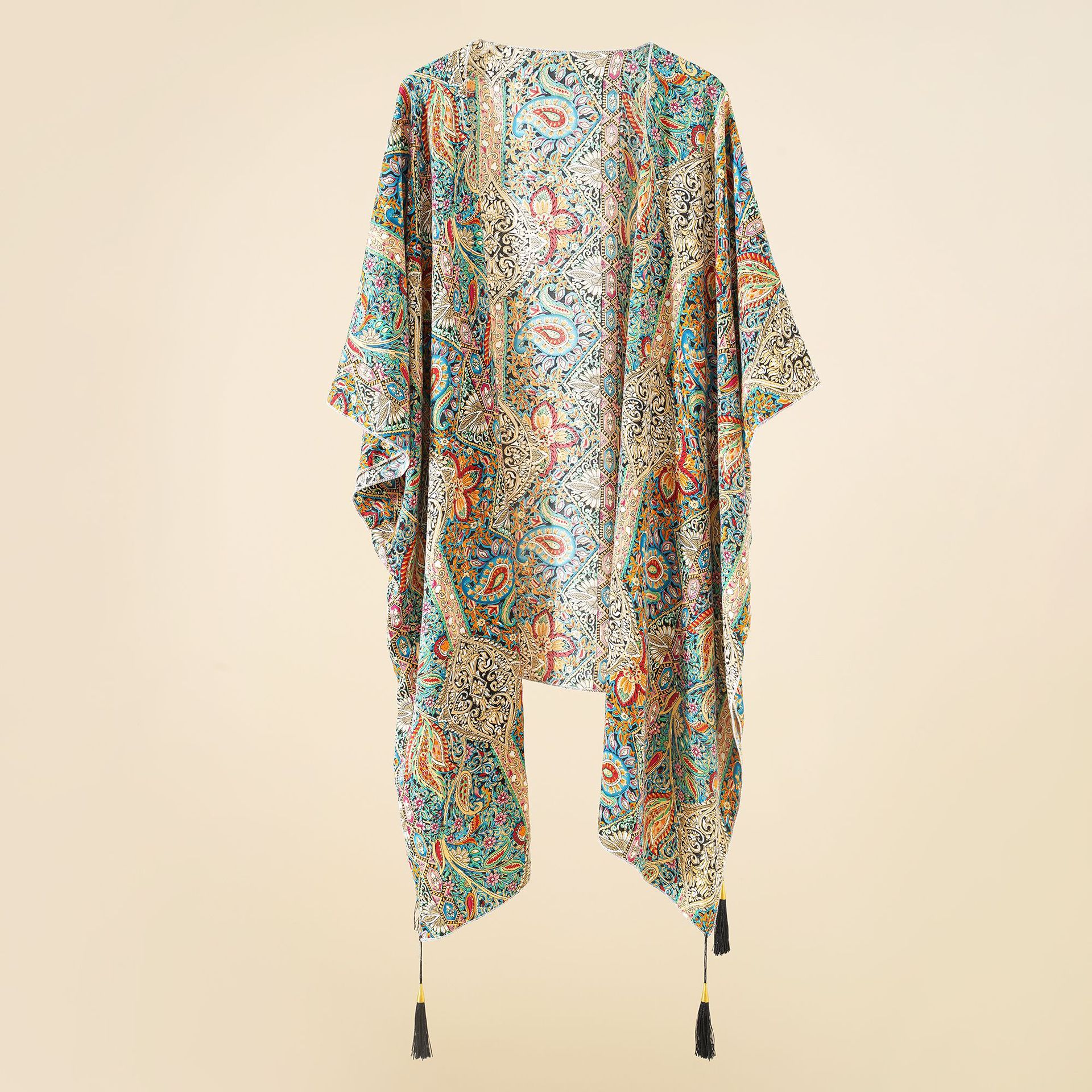 Hauts pour femmes, couverture florale, ample, glands, plage, Bikini, Kimono, Cardigan, maillot de bain, chemisier, maillots de bain, vêtements de station