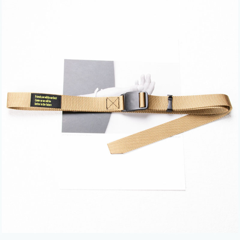 Toile ceinture étroite unisexe tendance Hip Hop Punk Y2k jean manteau ceinture mode décontracté Sports de plein air tactique Nylon jeunesse ceinture