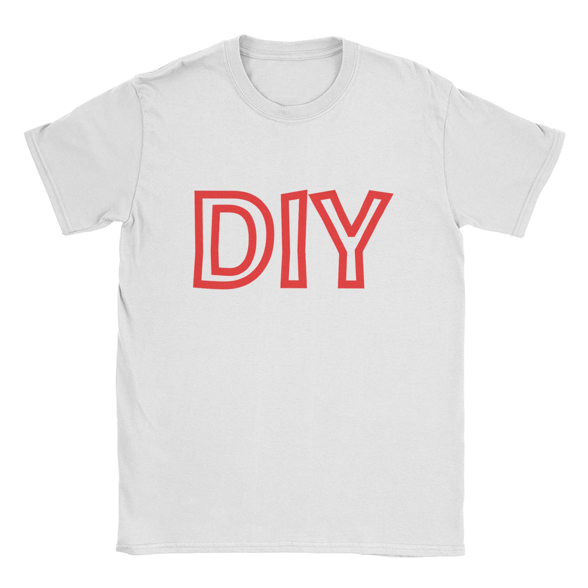 T-shirts pour hommes et femmes, nouveauté DIY, t-shirt en pur coton, à manches courtes, col rond, grande taille, cadeau