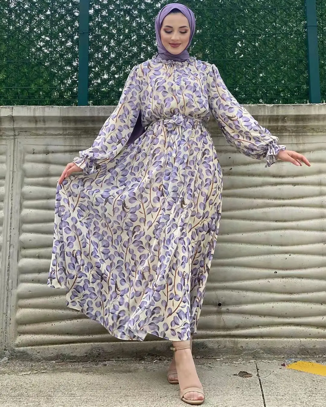 Nouveau Été Floral Abaya dubaï luxe Femme musulmane robes Abaya Femme robes modestes