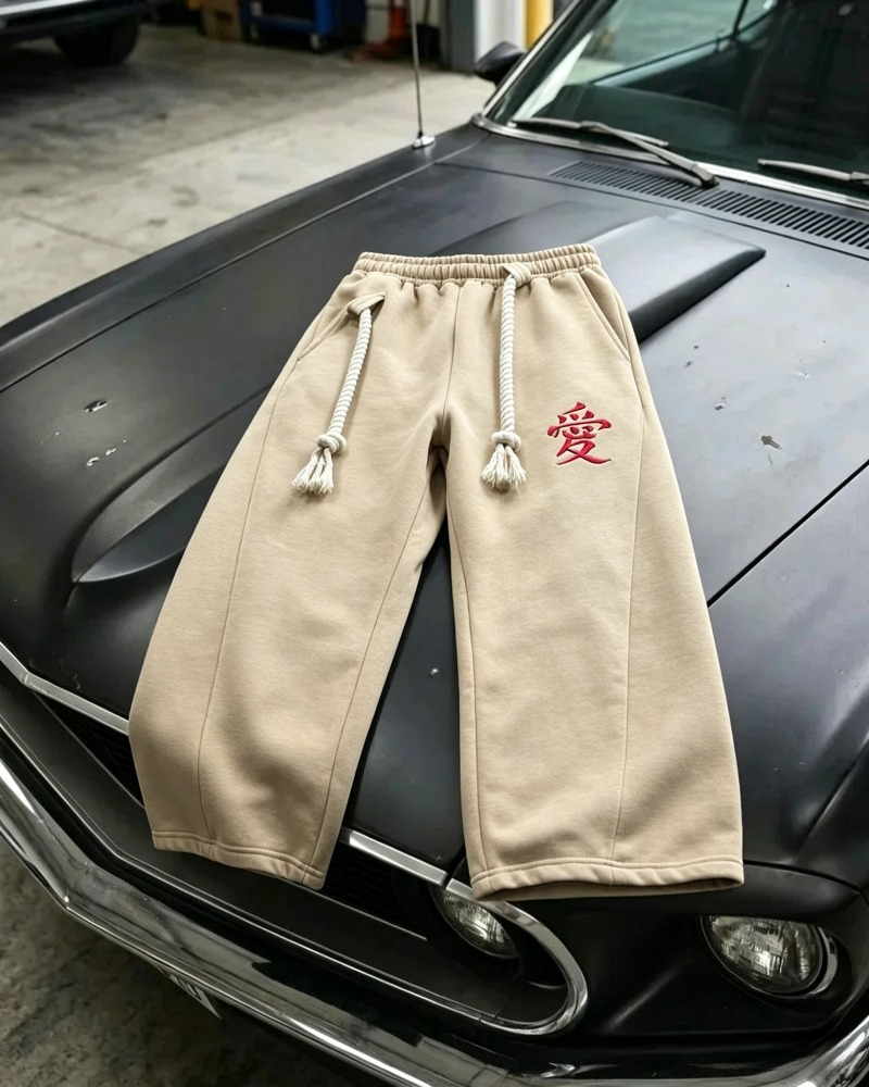 Pantalon de jogging décontracté pour homme, coupe ample et oversize, jambe large, style streetwear hip-hop Harajuku, brodé, avec cordon de serrage, longueur au sol