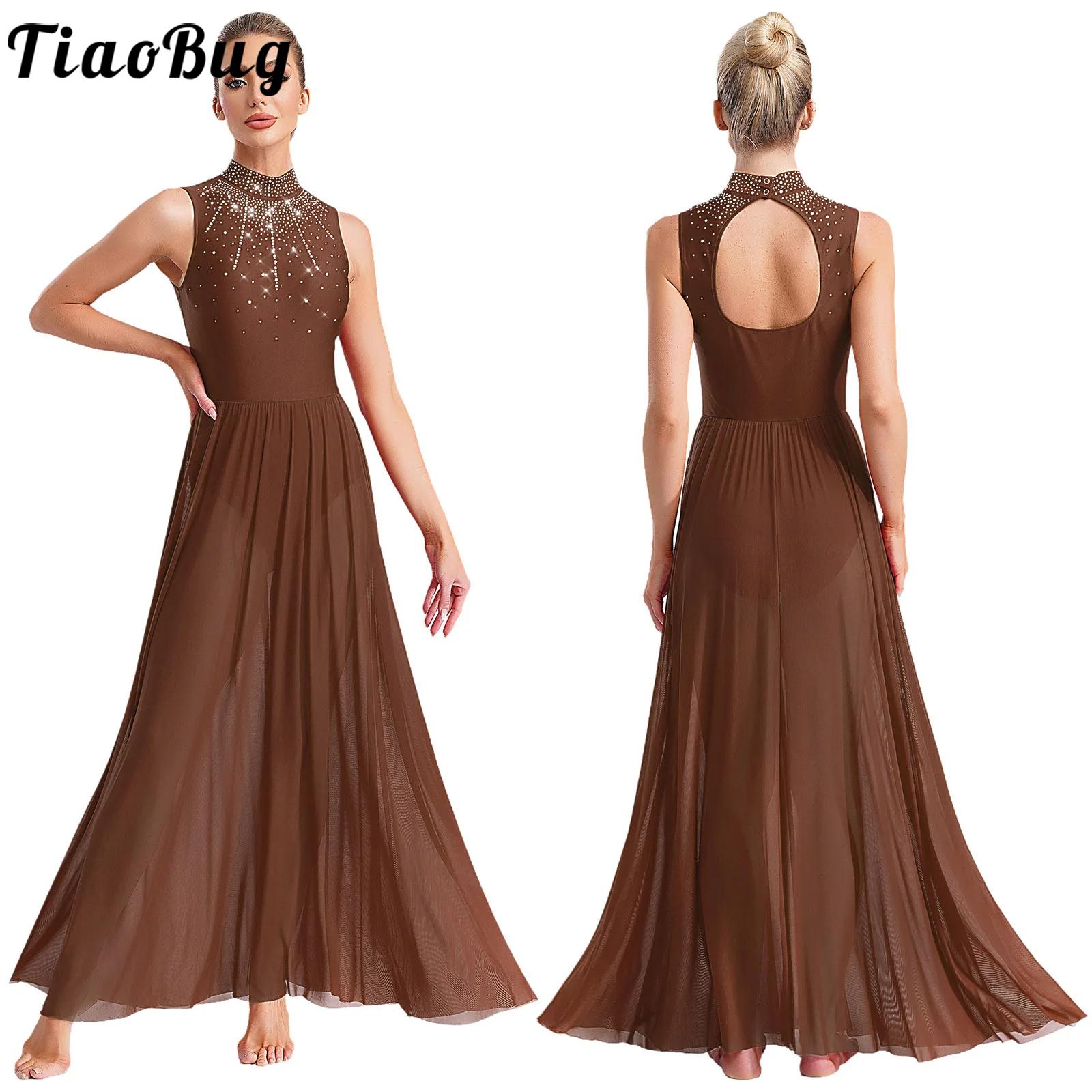 Robe Longue de brevLyrique de Ballet pour Femme, Costume Justaucorps Superposé, Dos Découpé, Régions ba Latine, Tango, Maxi