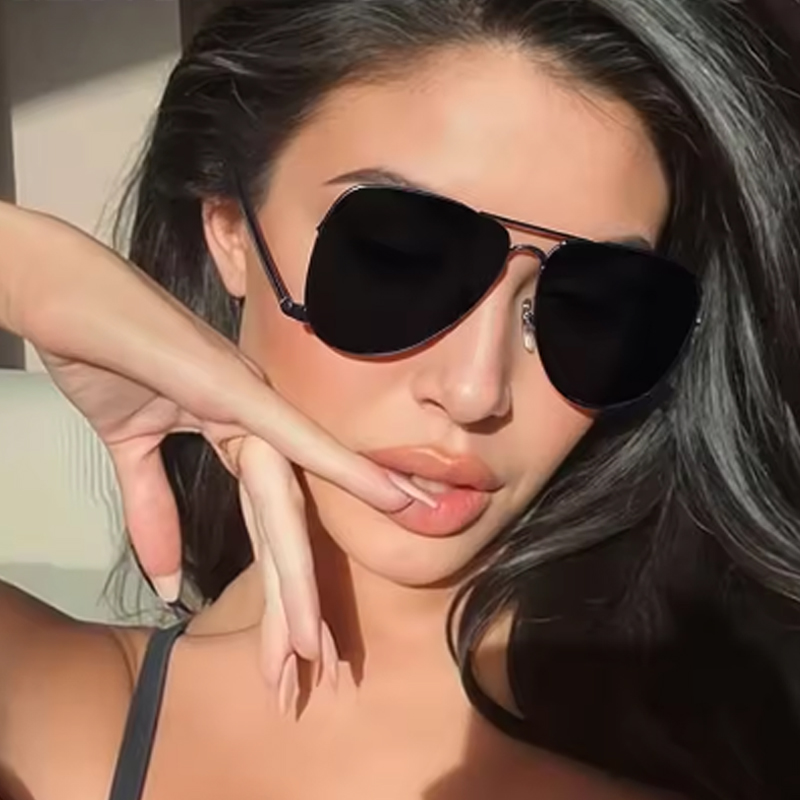Mode grand cadre ovale lunettes de soleil femme Vintage Punk métal cadre lunettes de soleil hommes luxe tendance nuances UV400 lunettes