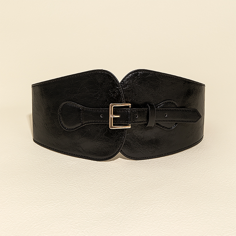 Ceinture large en PU pour femme, goupille de rivet, bande élastique, style punk, designer, environnement commandé, luxe