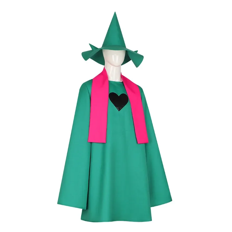 Sweat à capuche cosplay Undertale Ralsei, cape cosplay Deltarune avec chapeau et écharpe, costume d'Halloween