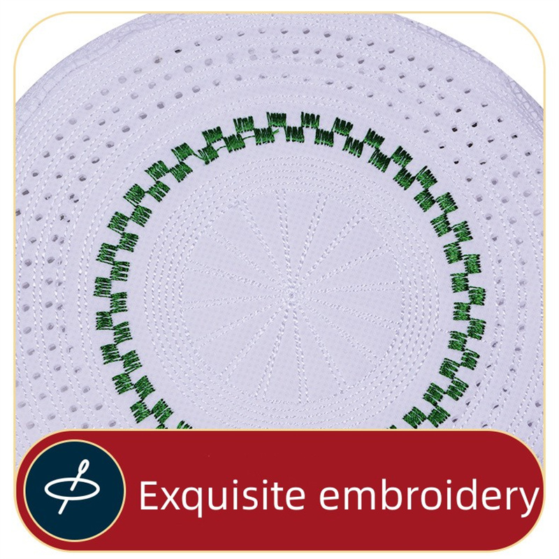 Chapeaux de prière pour hommes musulmans, broderie en coton, islamique, Ramadan, kippa juive, foulard arabe, Turban Topkippot, casquette des eaux saoudiennes