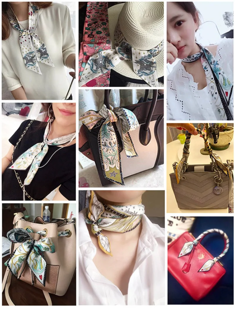 100 soie naturelle Tarot sergé sac à main écharpe femme soie foulard Tarot foulards bandeau femmes concepteur de luxe Boho bandeau