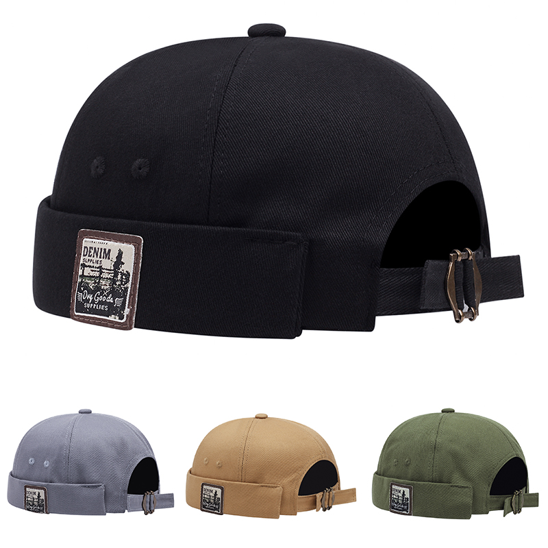 Chapeau court à la mode pour femmes, tendance, nouveau chapeau rétro sans bords en peau de Melon, chapeau polyvalent pour hommes, casquette Hip Hop de rue sans visière