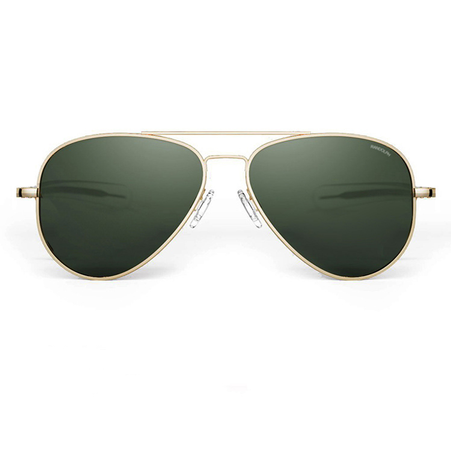 Lunettes de soleil pilote pour homme RE, verres en verre trempé, qualité supérieure, marque de créateur AO, lunettes de soleil pour homme, style militaire américain