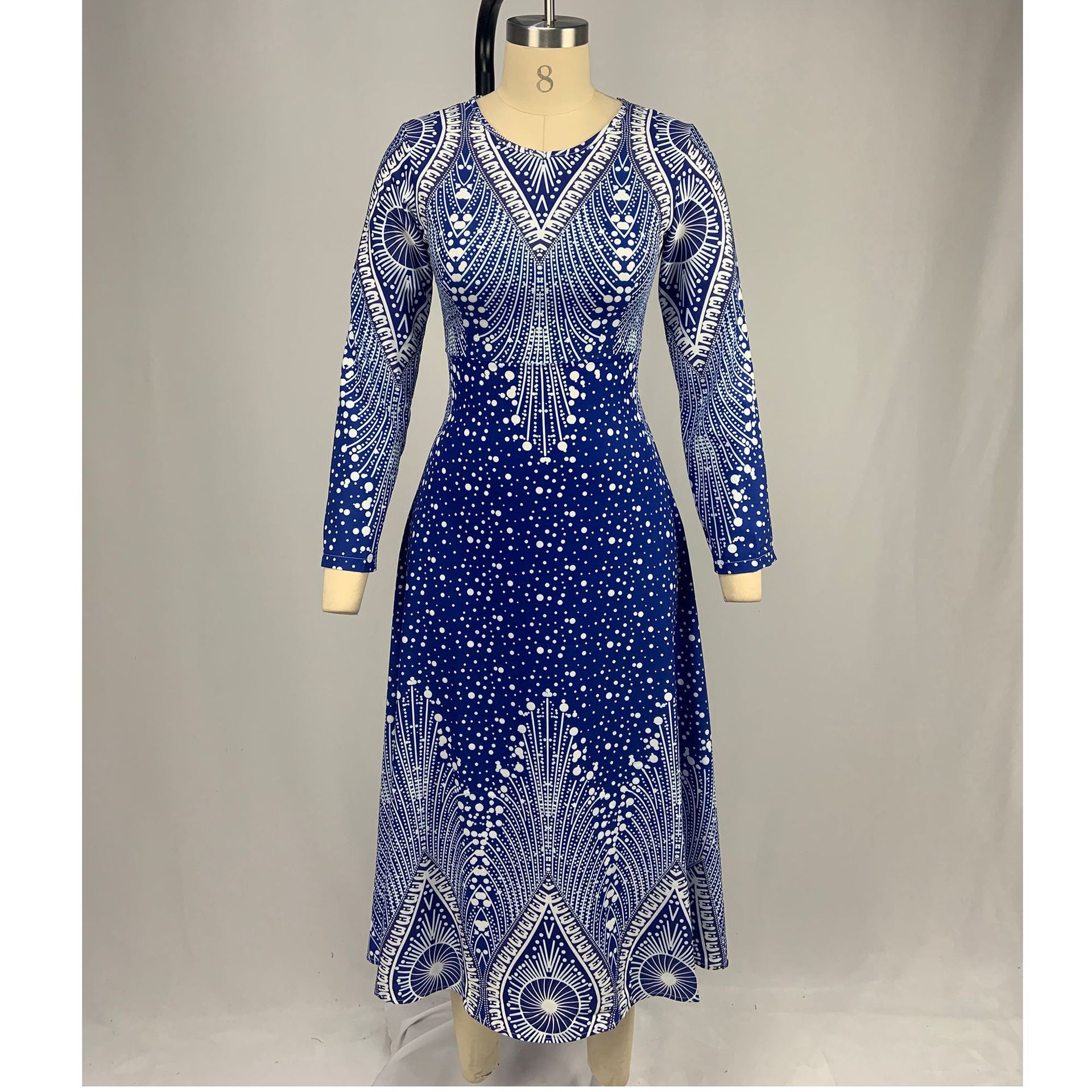 Bef123-Robe longue vintage à volants pour femmes, tenue de soirée élégante, grande taille 5XL, nouvelle collection printemps été
