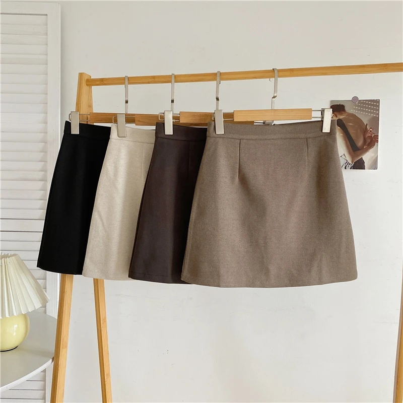 Mini-jupes A-line pour femmes, vêtements au-dessus du genou, style de rue preppy basique, prédominant, sexy, minimaliste, BF, le plus récent, été