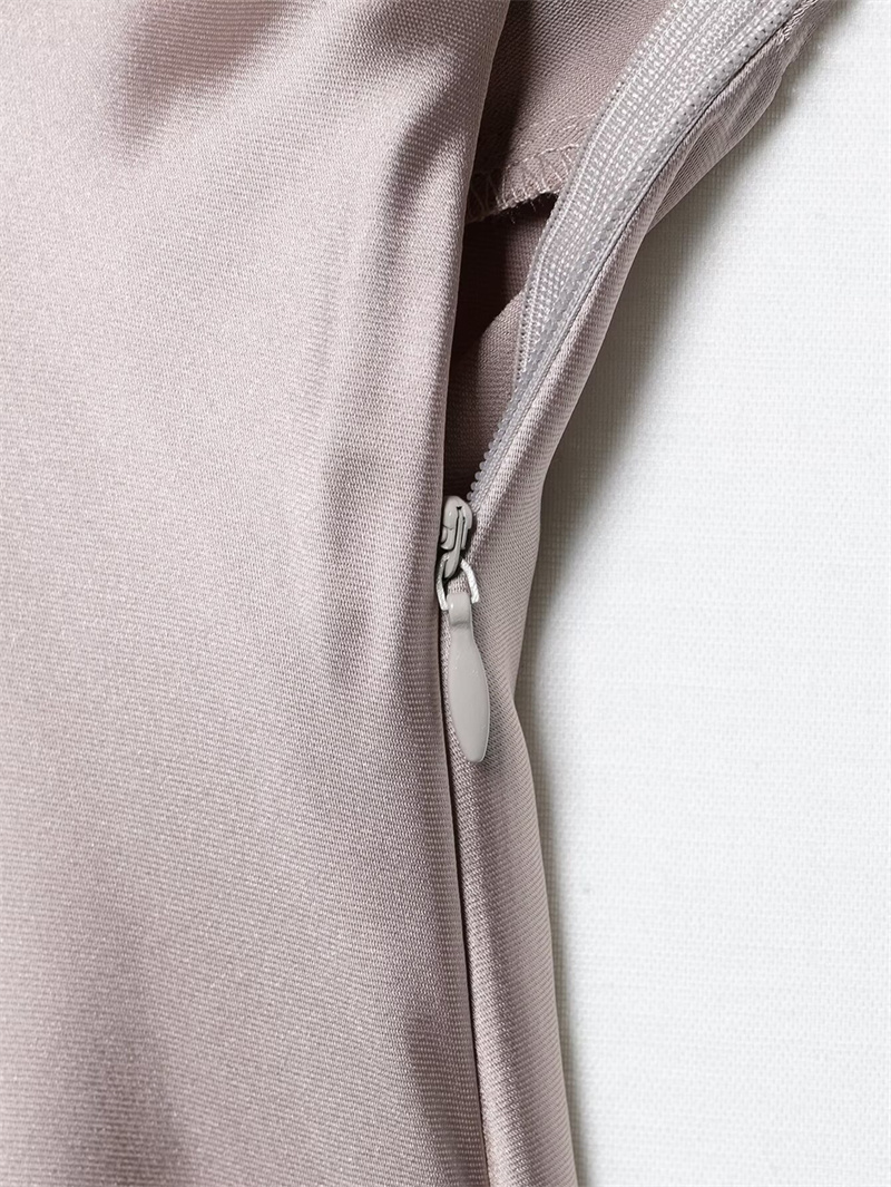 Robe mi-longue en Satin de soie pour femmes, Sexy, col en v, Design élégant, tempérament, bal de Cocktail, nouvelle collection printemps 2025 2330399