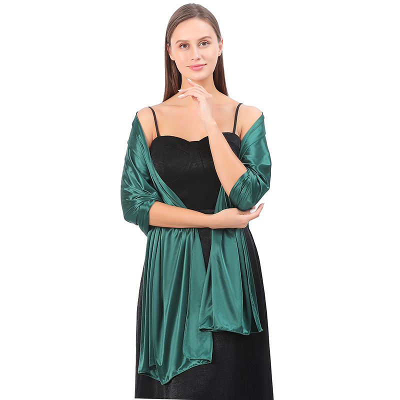 Robe de Soirée Élégante et Soyeuse pour Femme, Châle de ixde Mariage, Demoiselle d'Honneur, Capes de Banquet