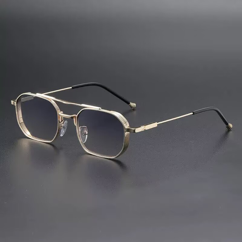 Lunettes de myopie à monture ronde en métal personnalisées pour femmes, à la mode, neutres, de haute qualité, pour la conduite, Punk, nouvelle collection 2025