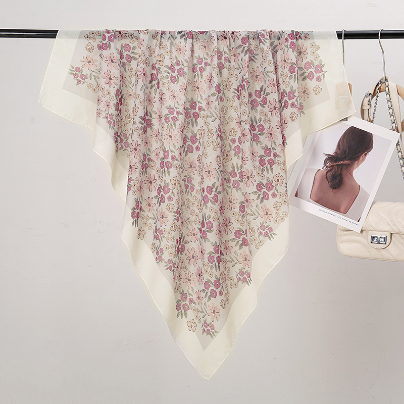 Foulard Carré en Coton Imprimé pour Femme Musulmane Hijab Tudung Bawal, Écharpe de Sauna, de Malaisie, 110x110cm