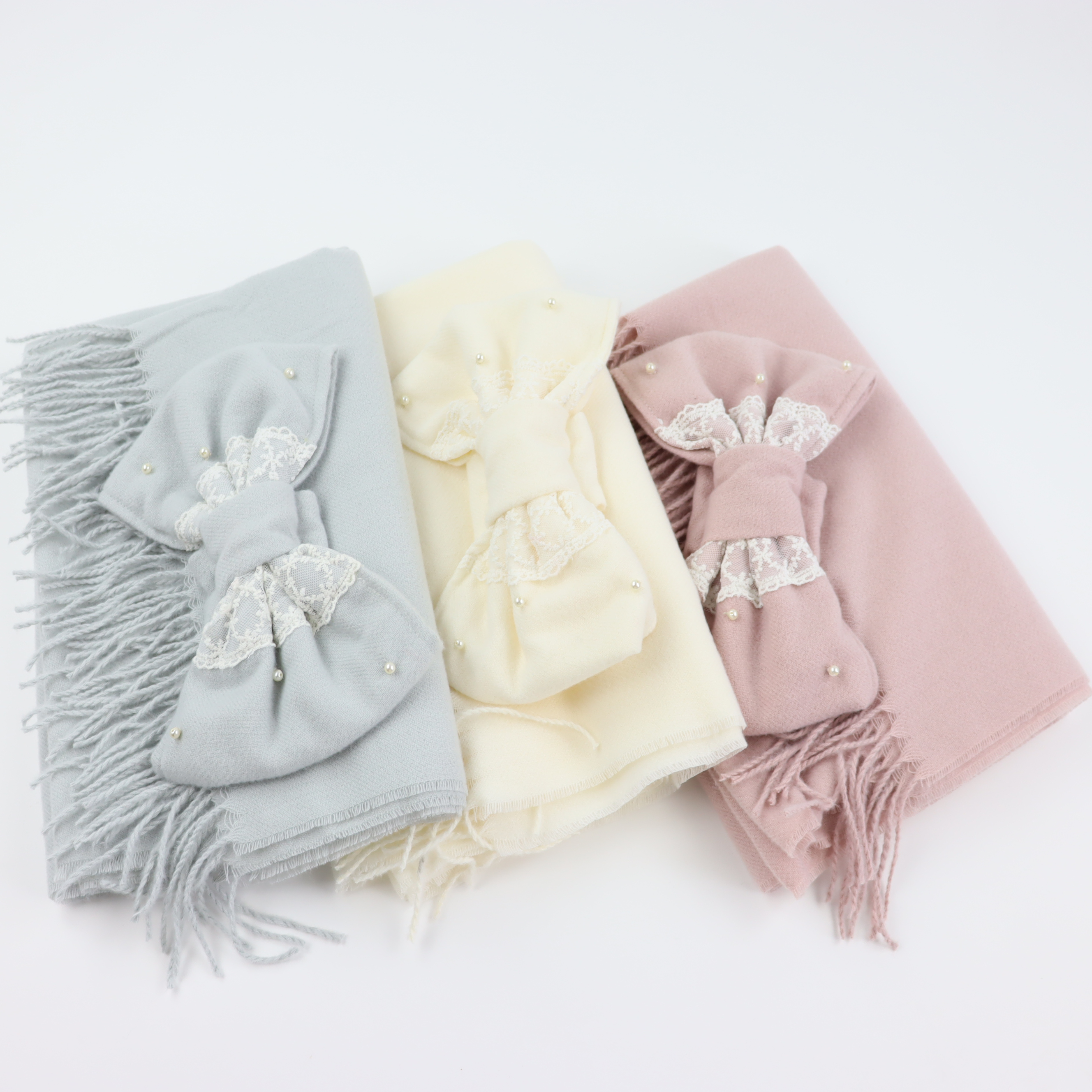 Japonais doux Lolita écharpe automne hiver nouvelles filles Kawaii détachable grand nœud écharpe châle femmes mode polyvalent décontracté écharpe