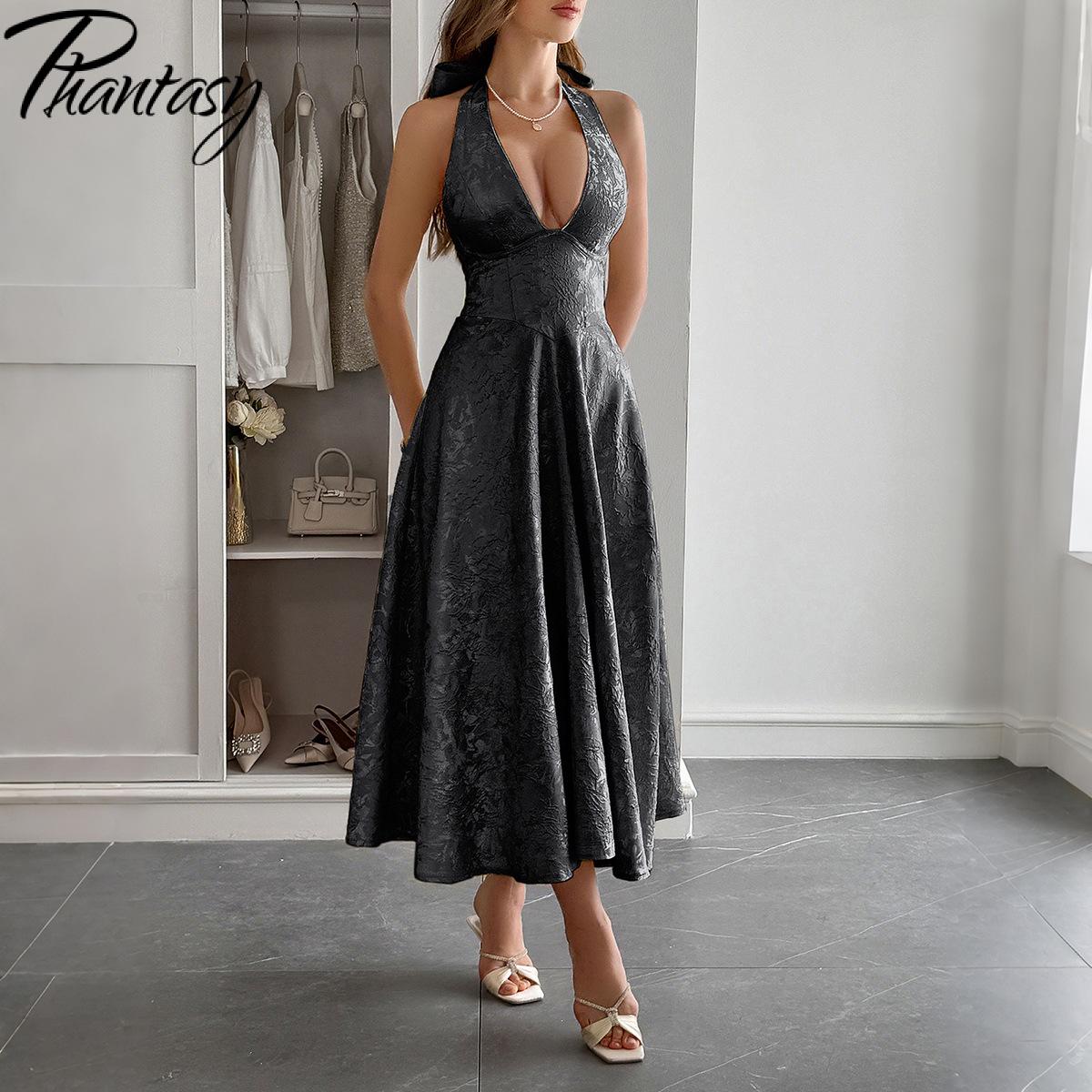 Robe de soirée en Jacquard blanc, dos nu, avec nœud, pour femmes, élégante, Sexy, moulante, longue, été