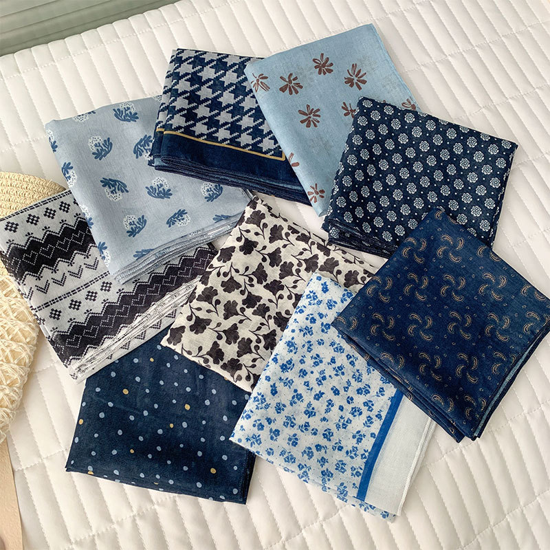 55 cm coton sentiment foulard femmes bandeau carré foulards bandeau châles enveloppes Bandana dame Hijab femme hijab écharpes