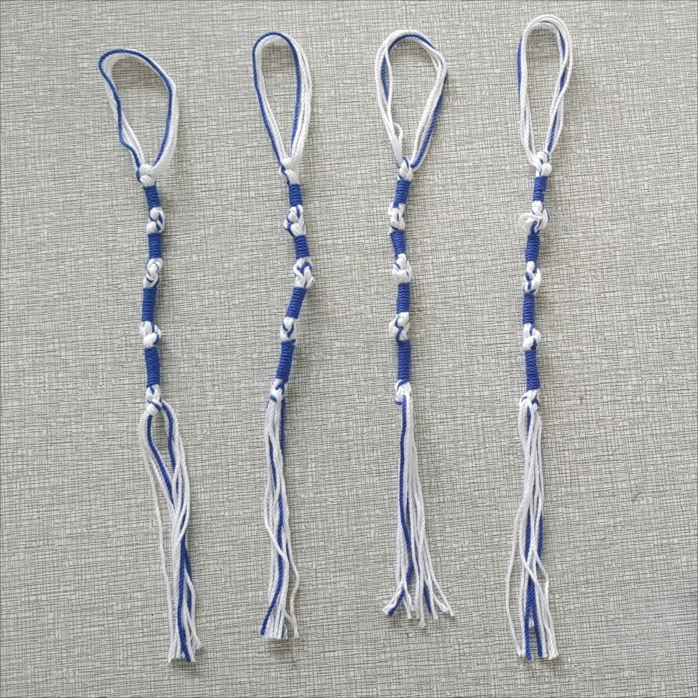 Fil pour châle de prière, 4 pièces/ensemble, 32cm de long, glands, bleu Royal, Tzitzit, judaïsme