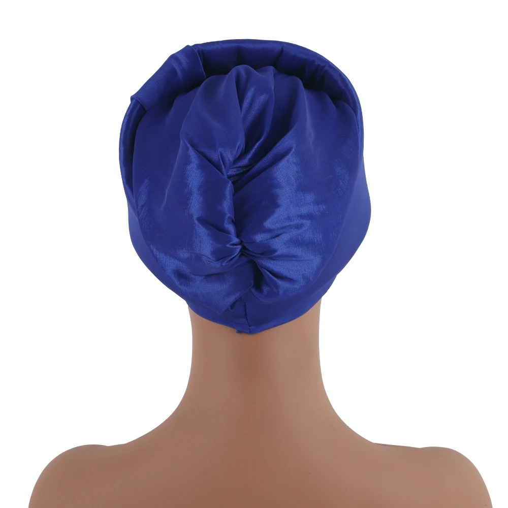 Couvre-chef africain nigérian pour femmes, vêtements de sauna pour dames, turbans musulmans, bonnet injturban brut pour femmes