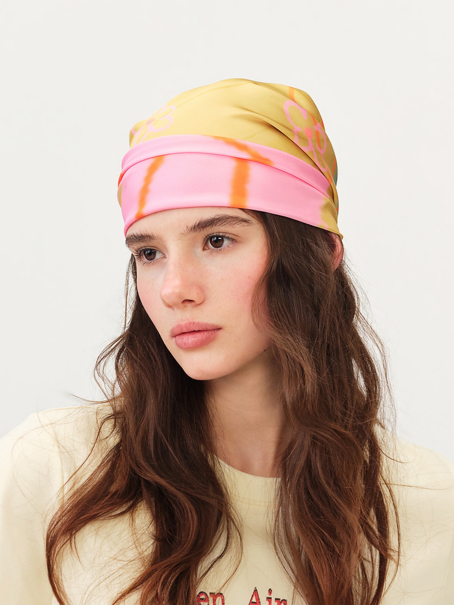 FSLE 2026 Écharpe Carrée d'Été pour Femme à Motif Cœur - Accessoire Cheveux Polyvalent et Foulard Léger pour le Style Quotidien